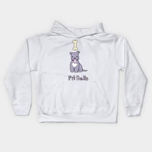 I Love Pit Bulls Kids Hoodie